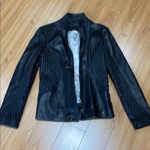 VIA SPIGA WAIST LENGTH NAPA LEATHER JACKET
